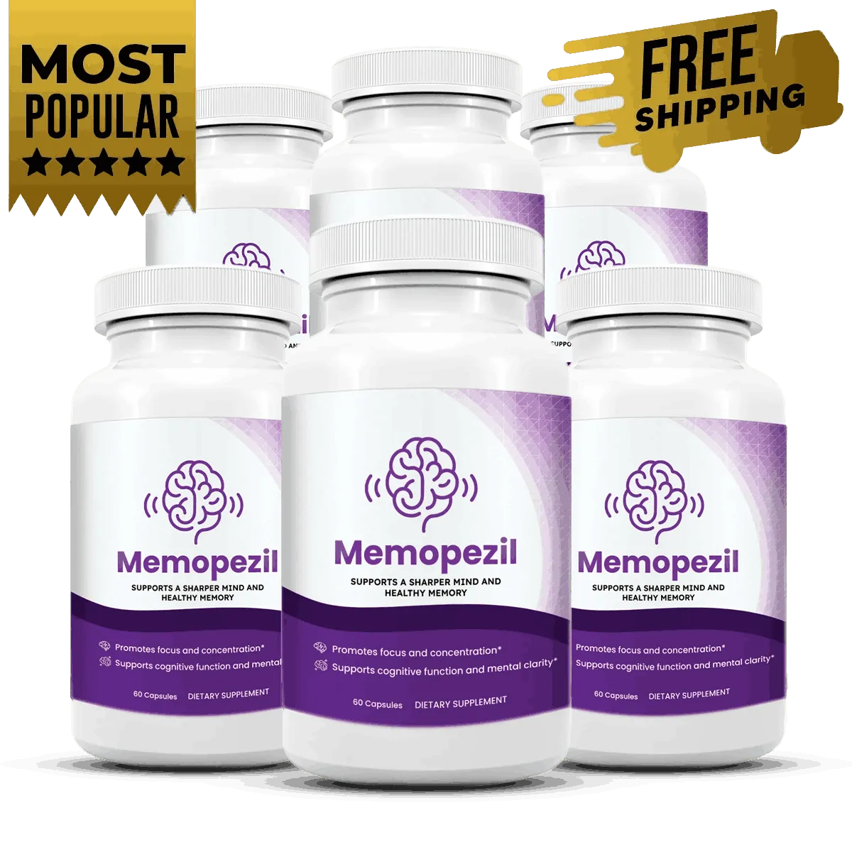 Memopezil cognitive support bottles